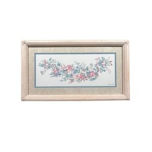 Vintage Print by Karen Avery Signed and Framed Very 80's look